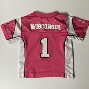 Wisconsin Football Jersey Size 3T NWOT New NCAA Girls Pink Shirt University